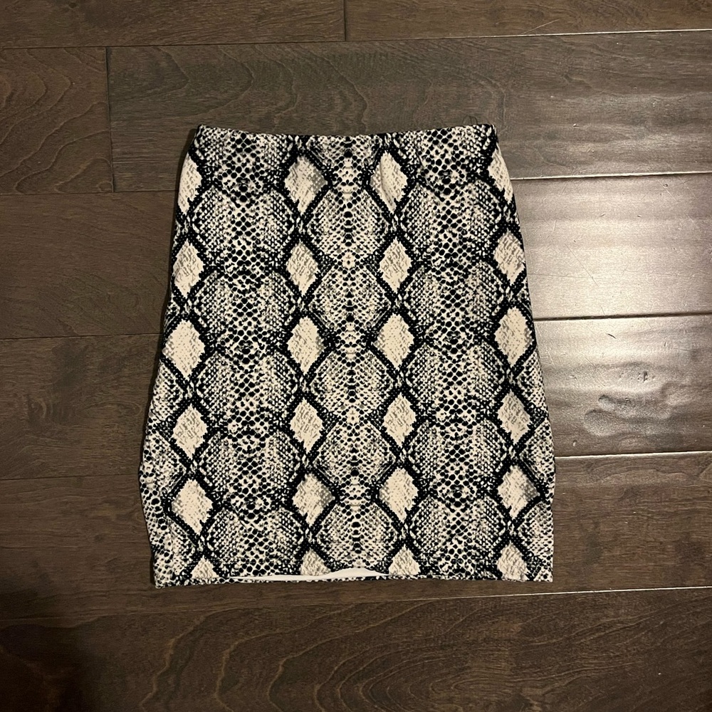 Snakeskin Mini Skirt
